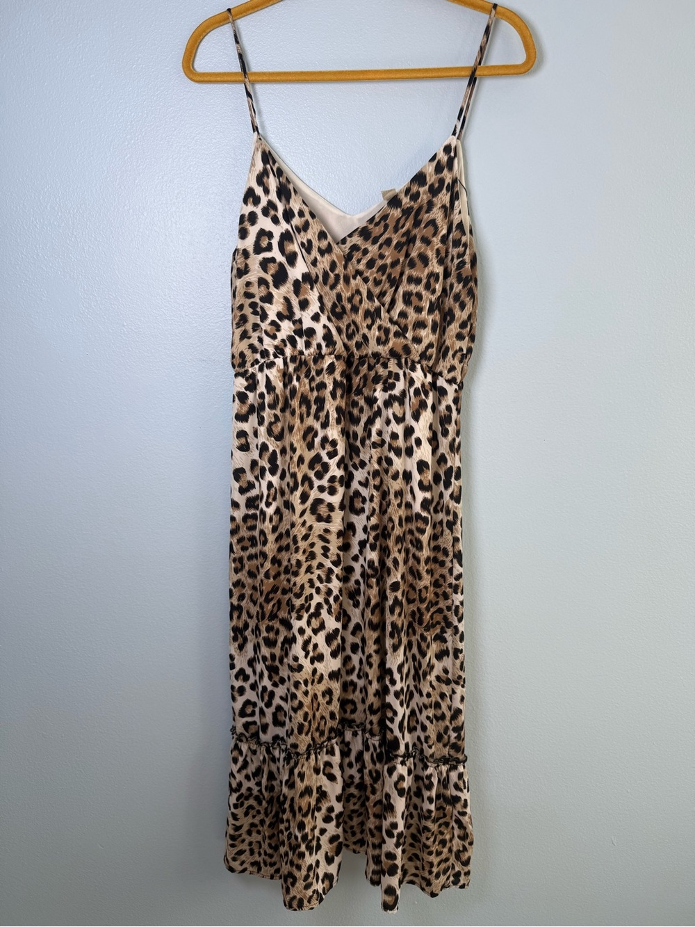 Leopard Print Maxi Dress - Tan/Black